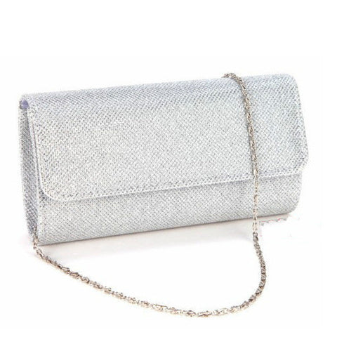 Satin Rhinestone Evening Clutch Bag